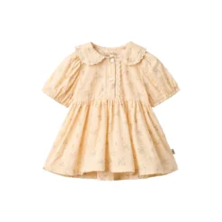 Dress S/S Adele, barely apricot flowers