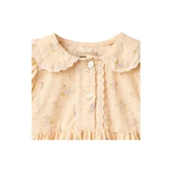 Dress S/S Adele, barely apricot flowers