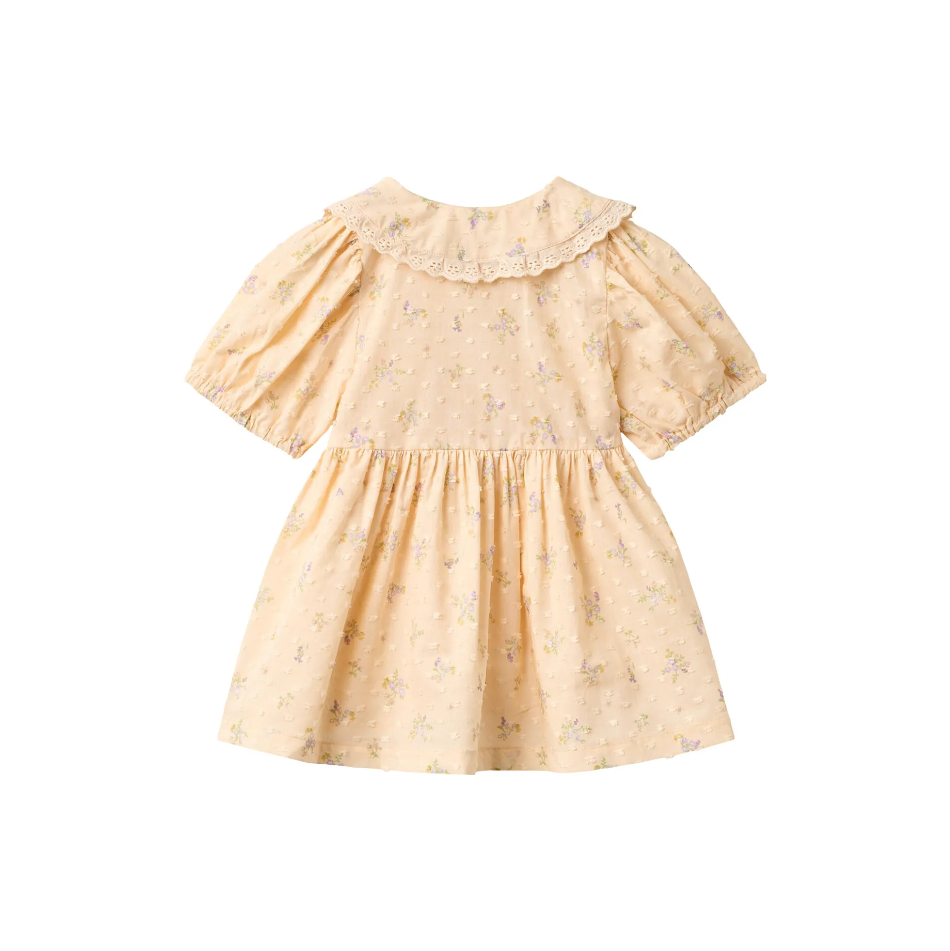 Dress S/S Adele, barely apricot flowers