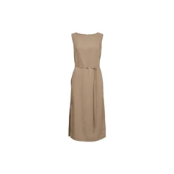Dress Straight With Belt, minorca cammello