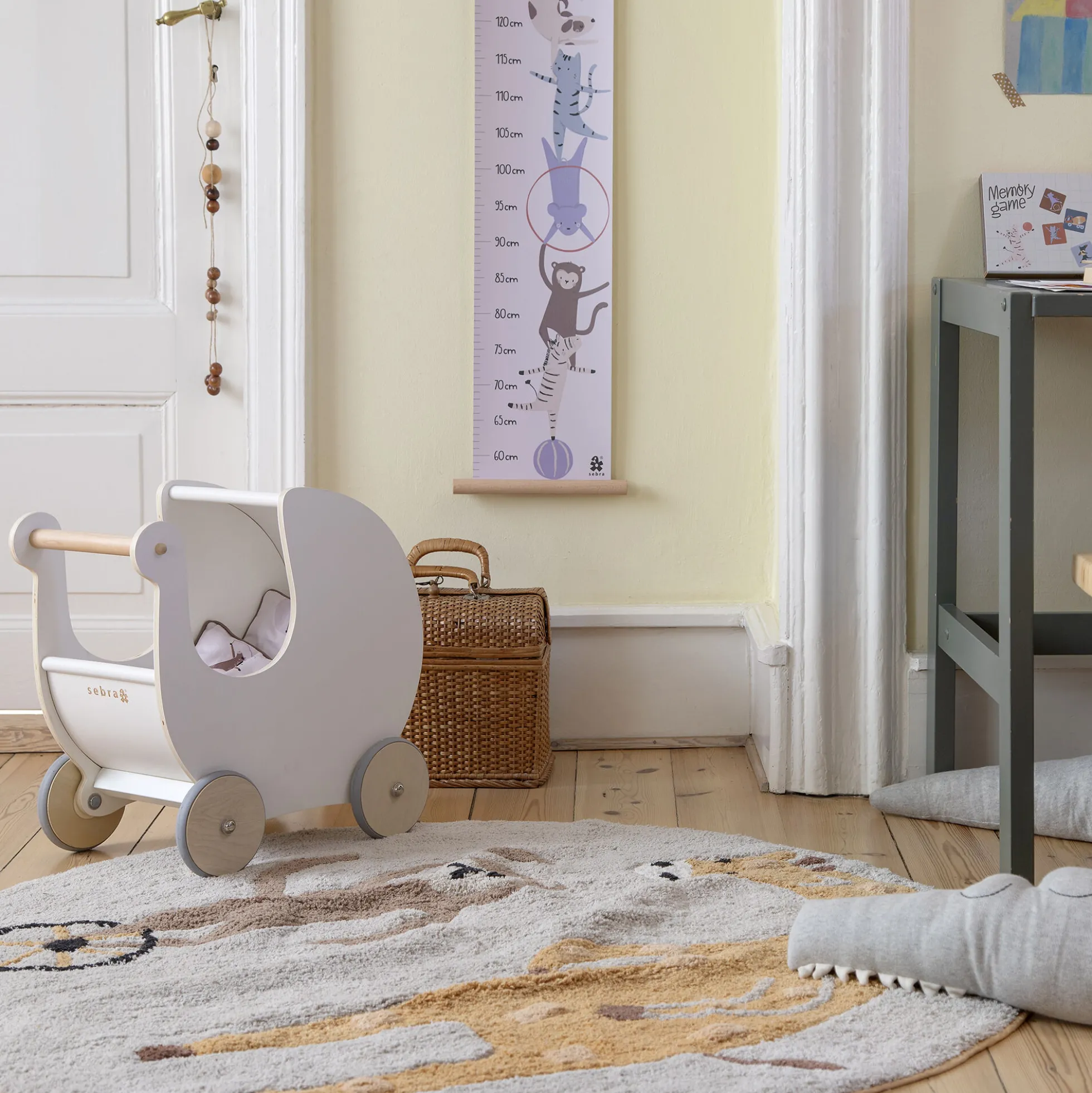 Dukkevogn, classic white
