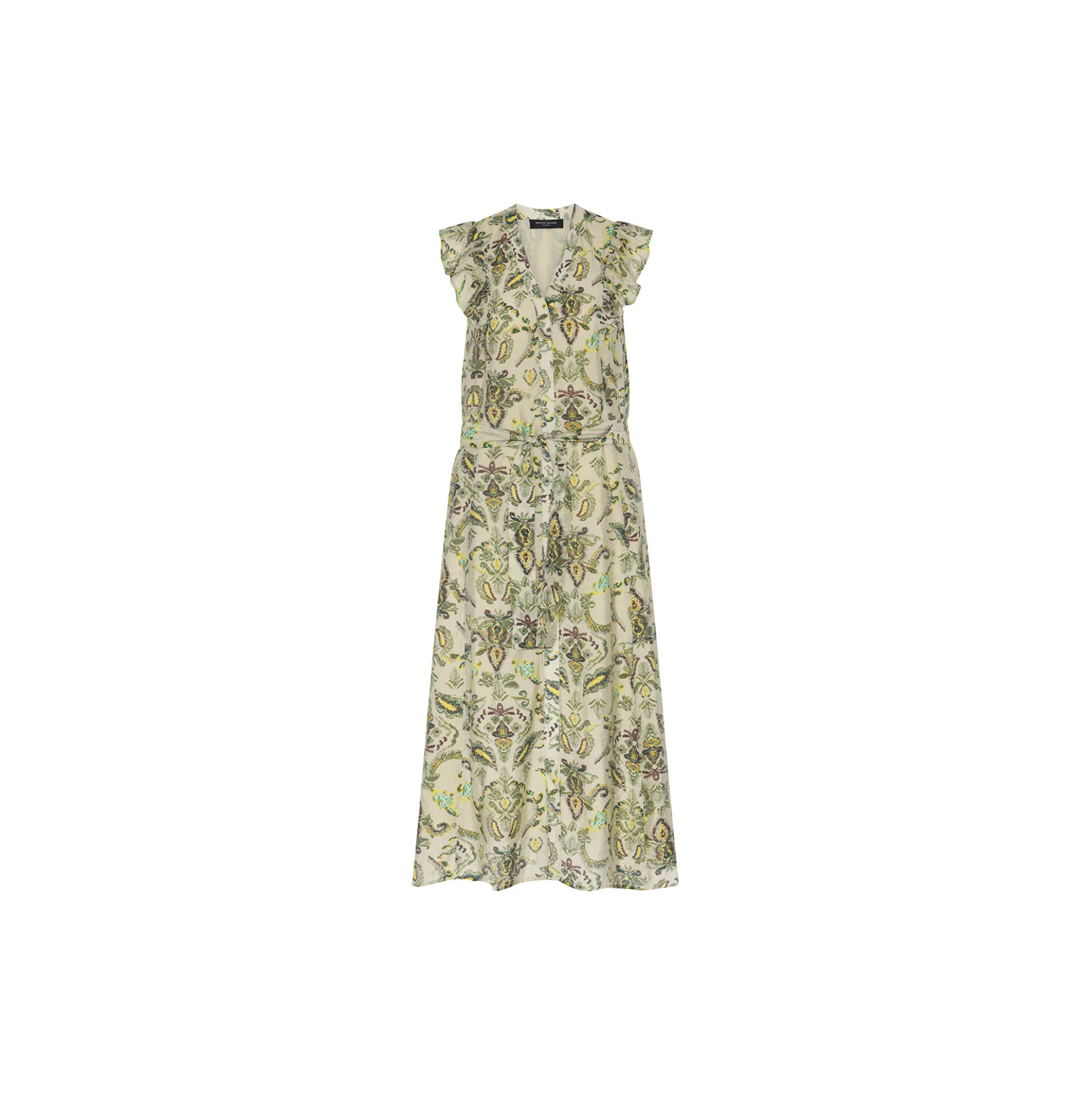 DuscleBBFransisca dress, multi green print