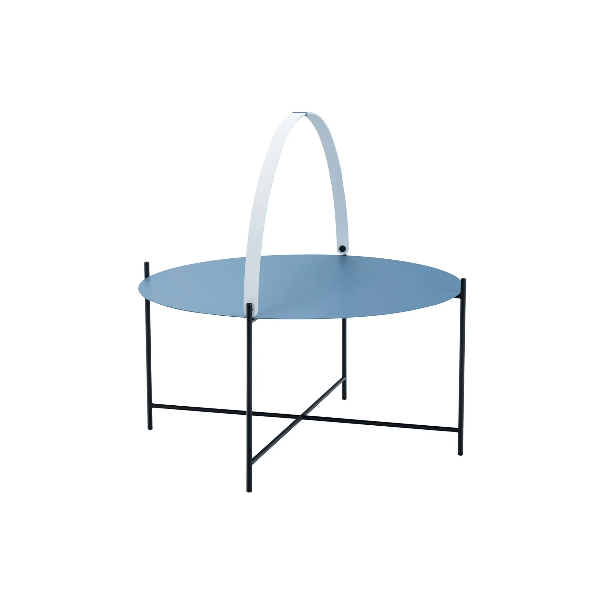 EDGE bakkebord, pigeon blue/white