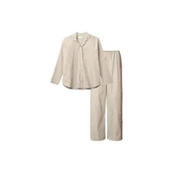 Edith pyjamas, brown beach stripe