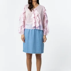 ELENORA denim skirt, light denim blue