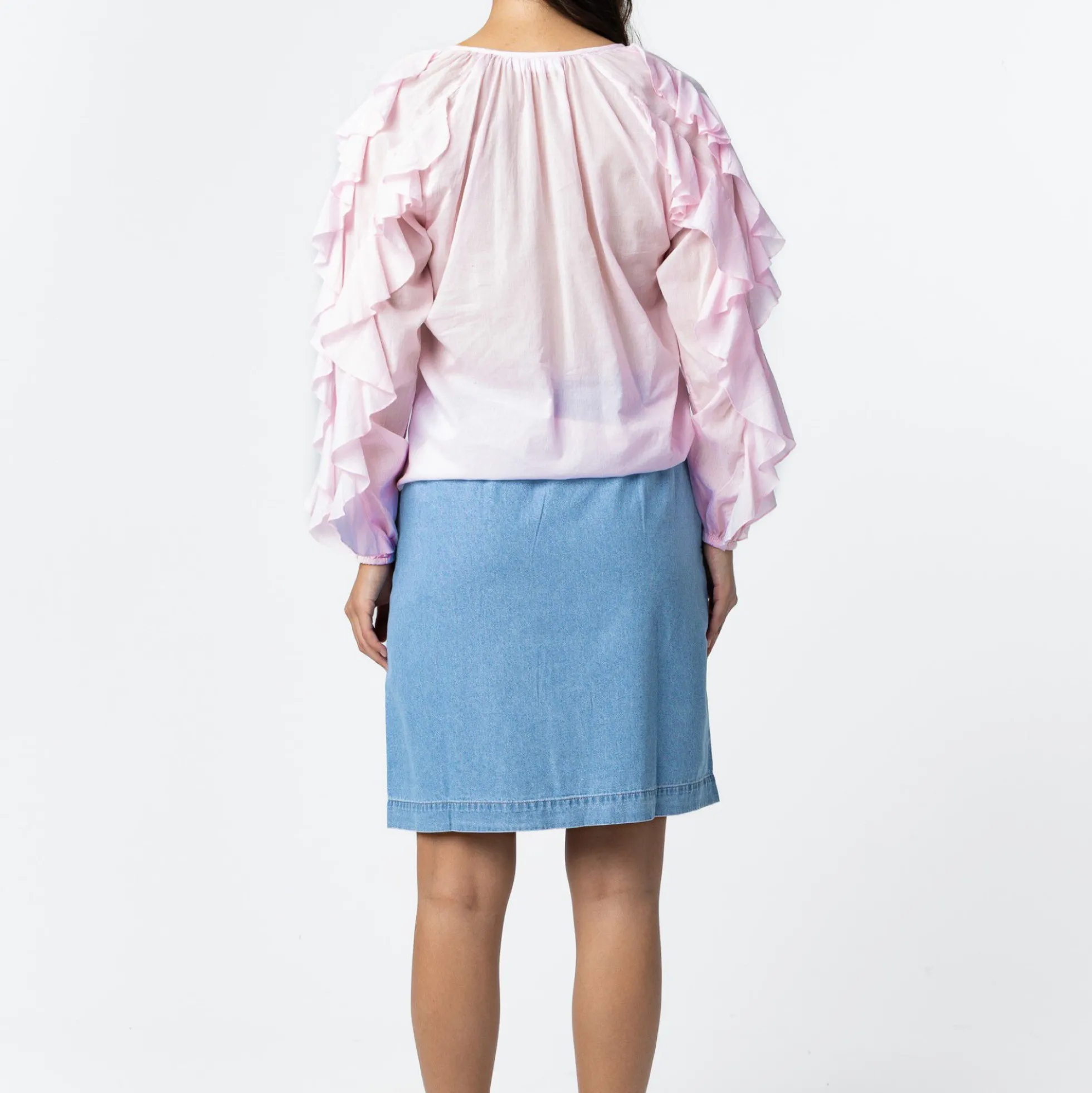 ELENORA denim skirt, light denim blue