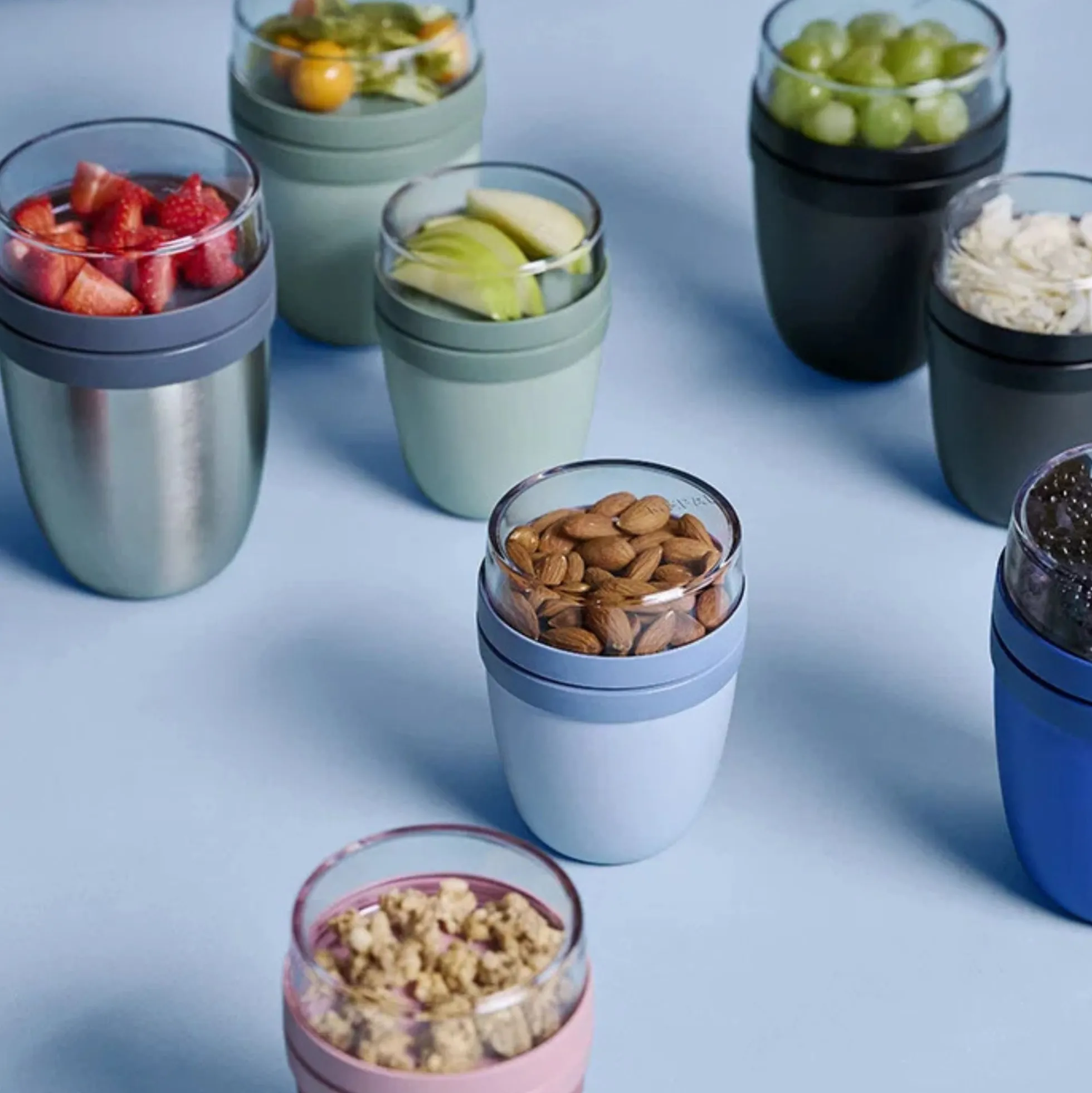 Ellipse frokostbæger, nordic blue