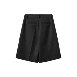 ELSYSW BERMUDA SUITING SHORTS, dark grey