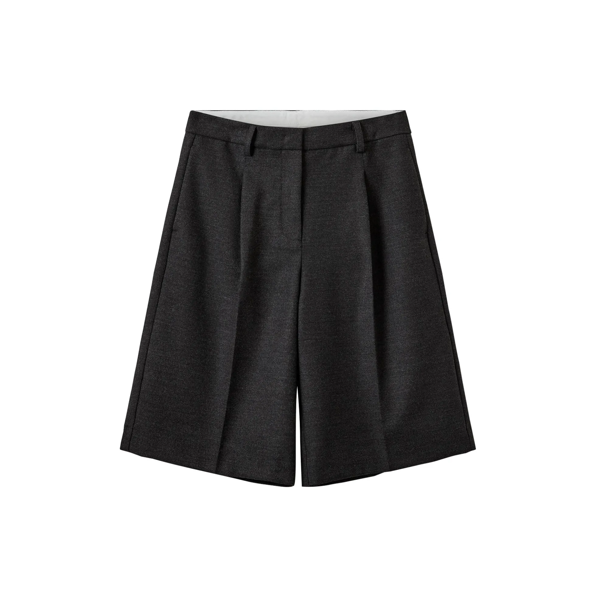 ELSYSW BERMUDA SUITING SHORTS, dark grey