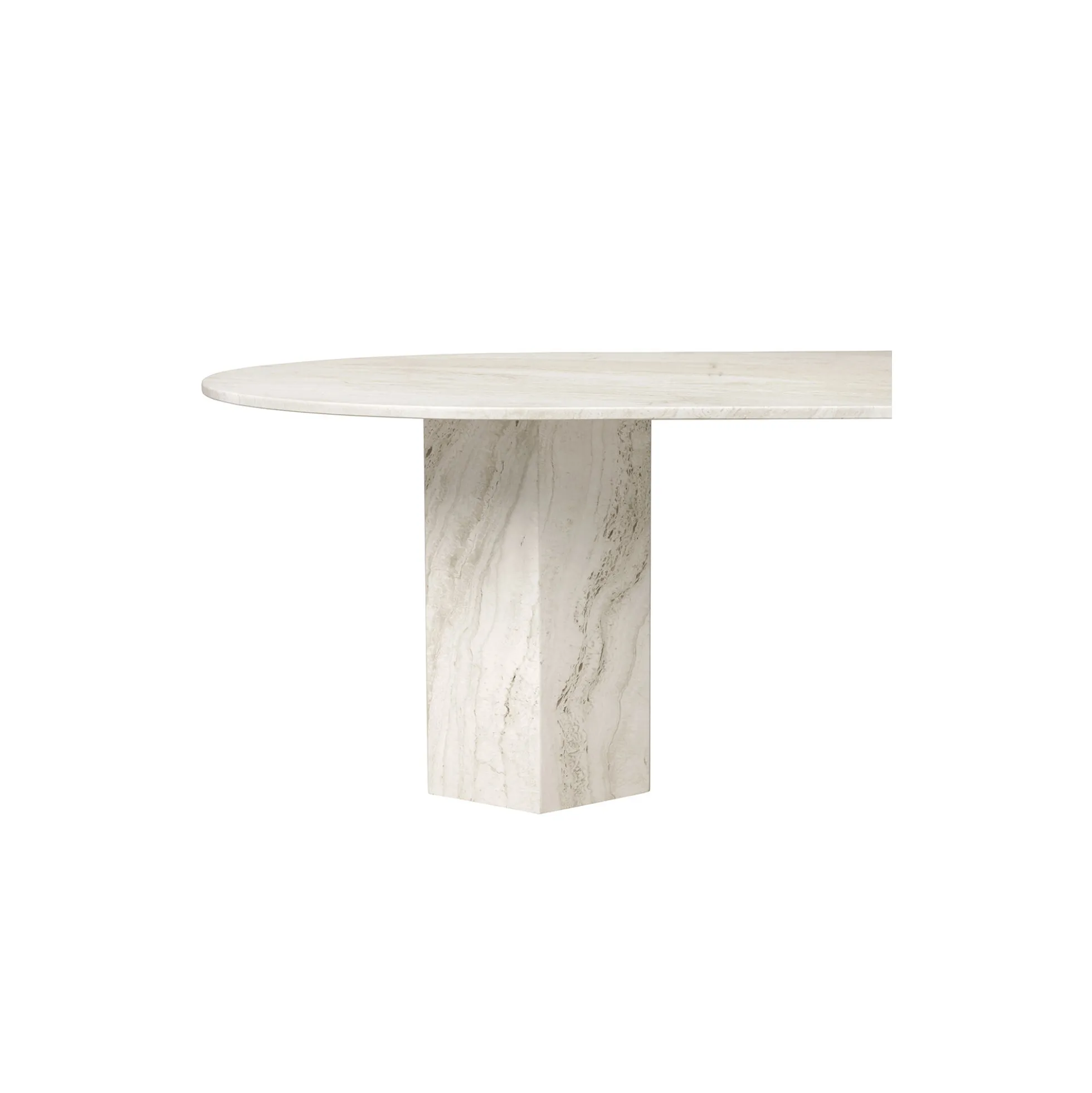 Epic Elliptical Dining Table, neutral white
