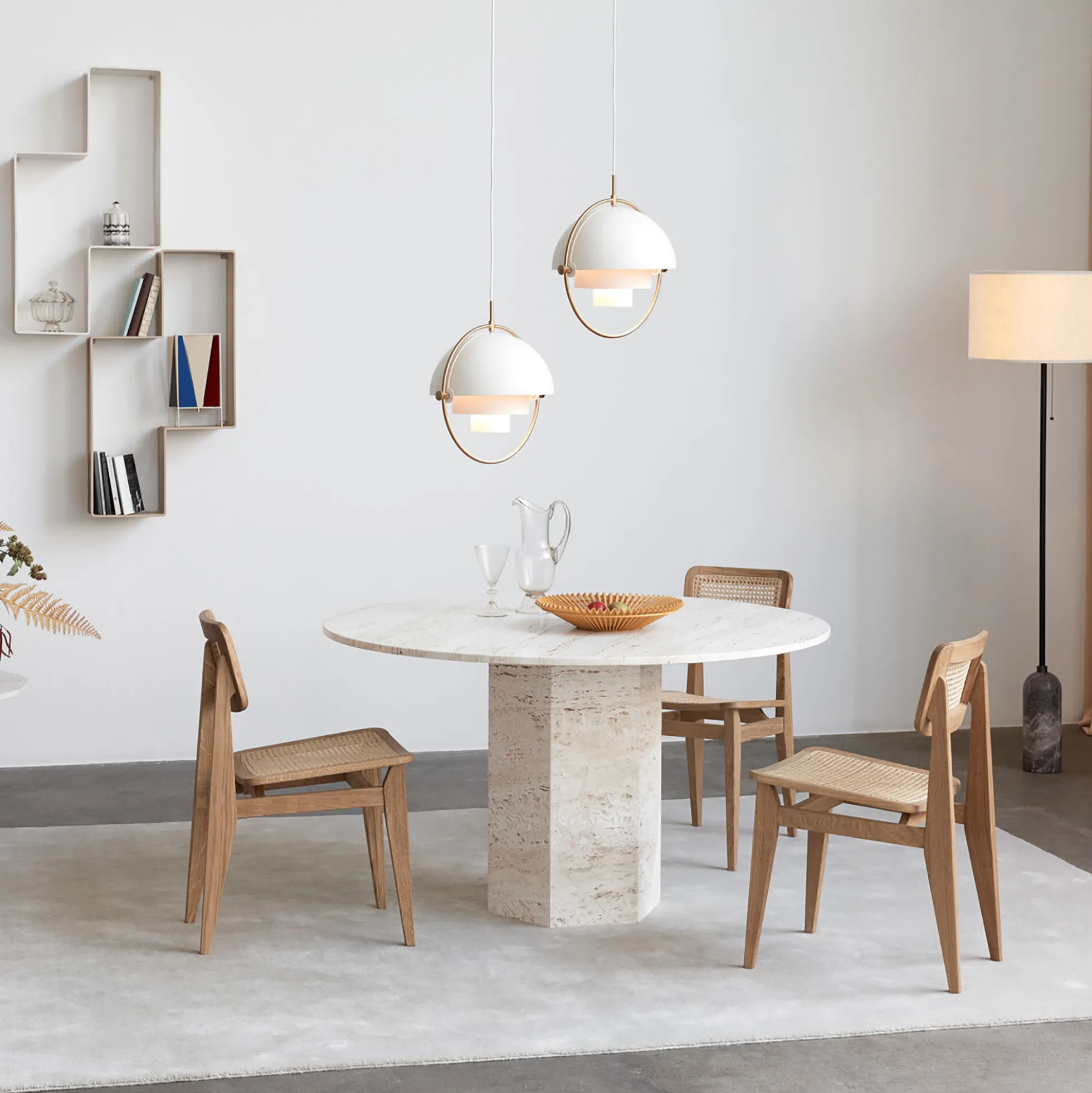 Epic Round Dining Table, neutral white