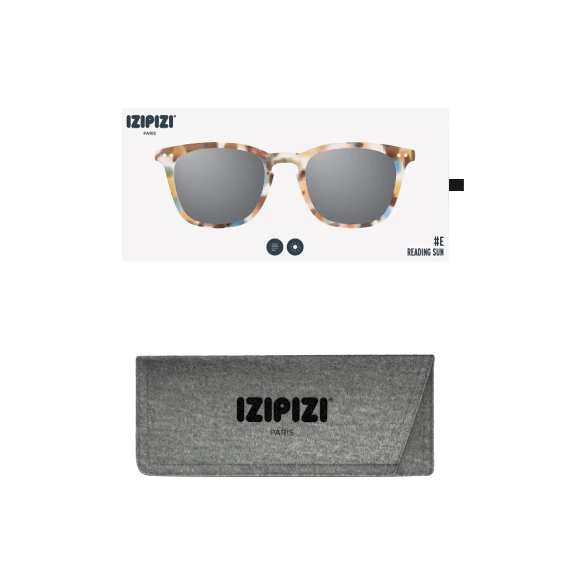 #E READING SUN solbriller, blue tortoise