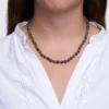 Estelle halskæde, forgyldt/grå