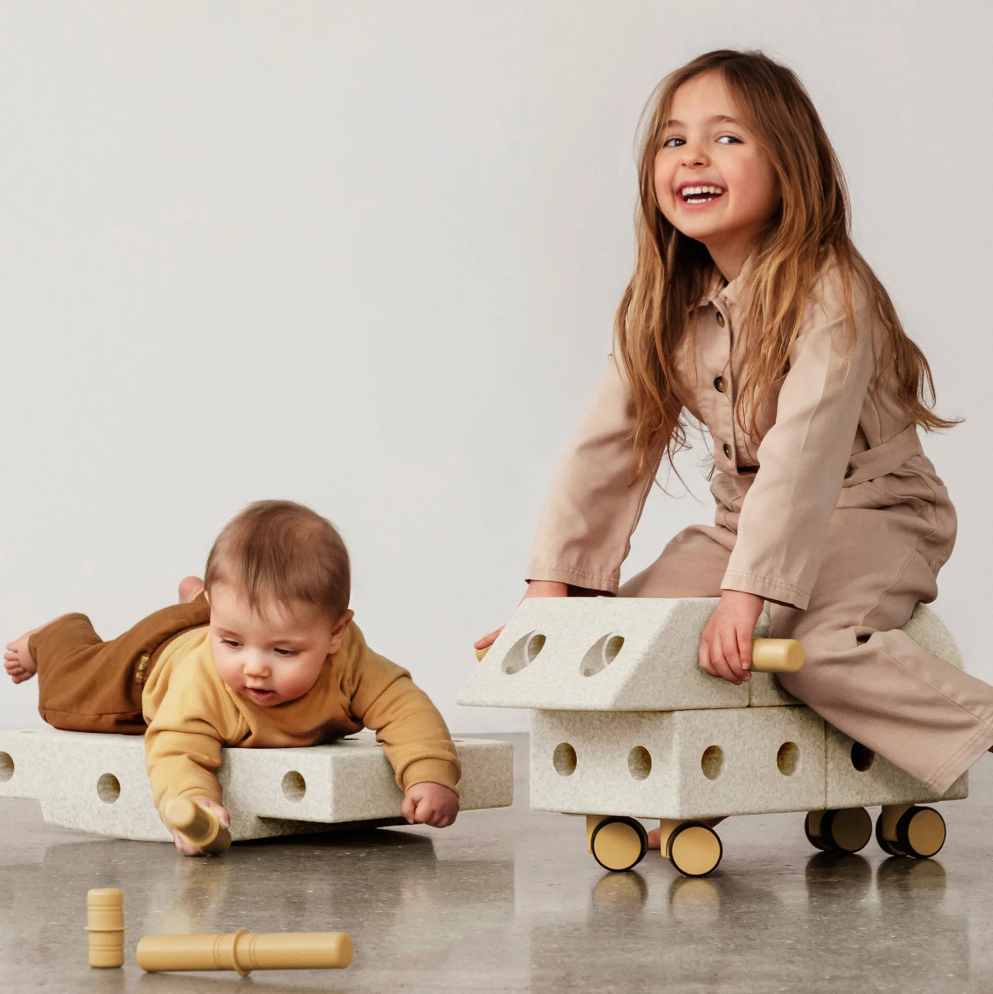Explorer sæt, sand grey/honey yellow