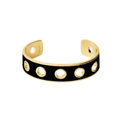 EYELET Bracelet Thin, light gold/black