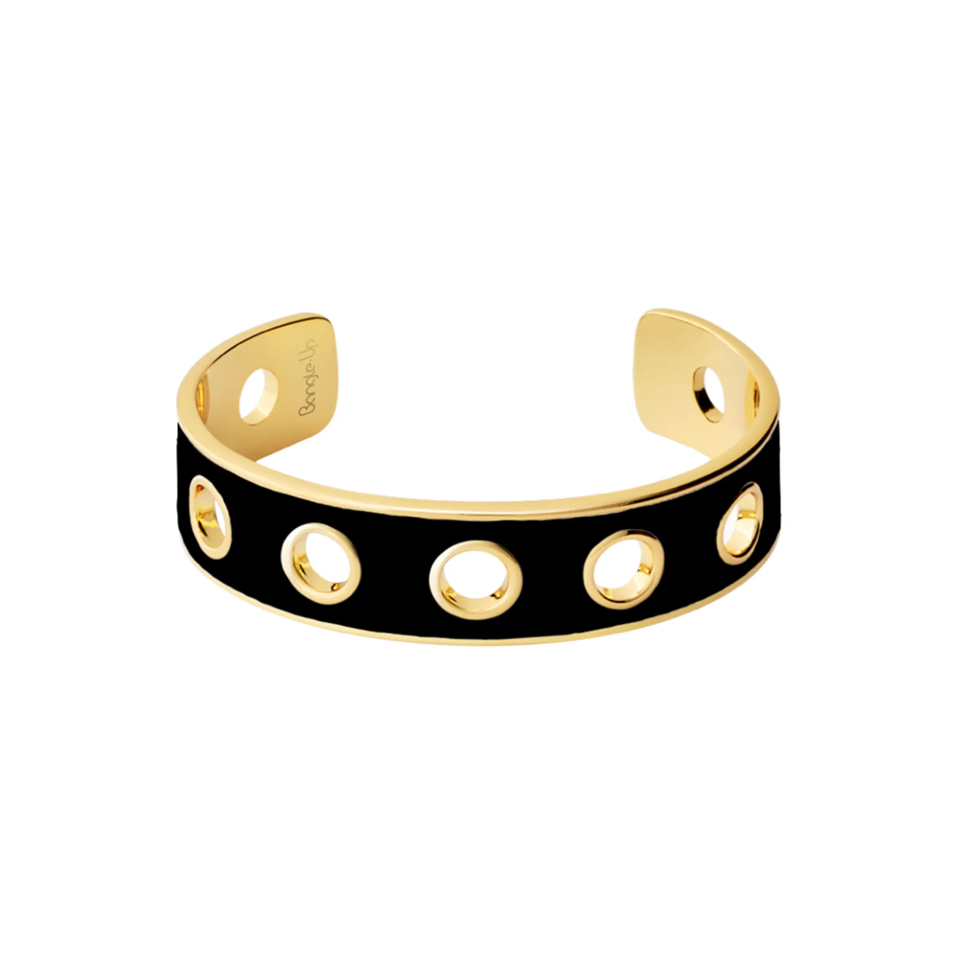 EYELET Bracelet Thin, light gold/black