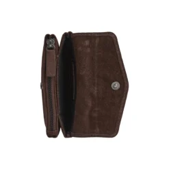 FaithMBG Coin Purse Suede, dark brown
