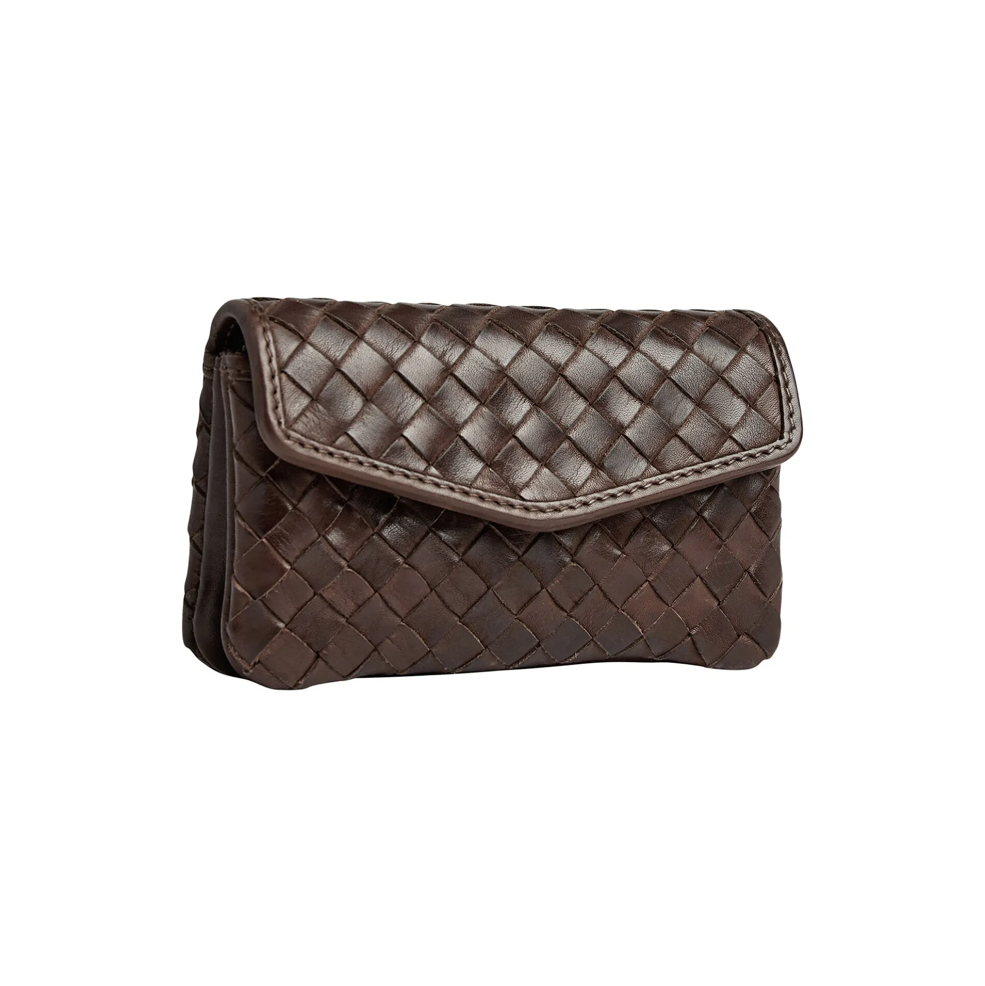 FaithMBG Coin Purse Weave, dark brown