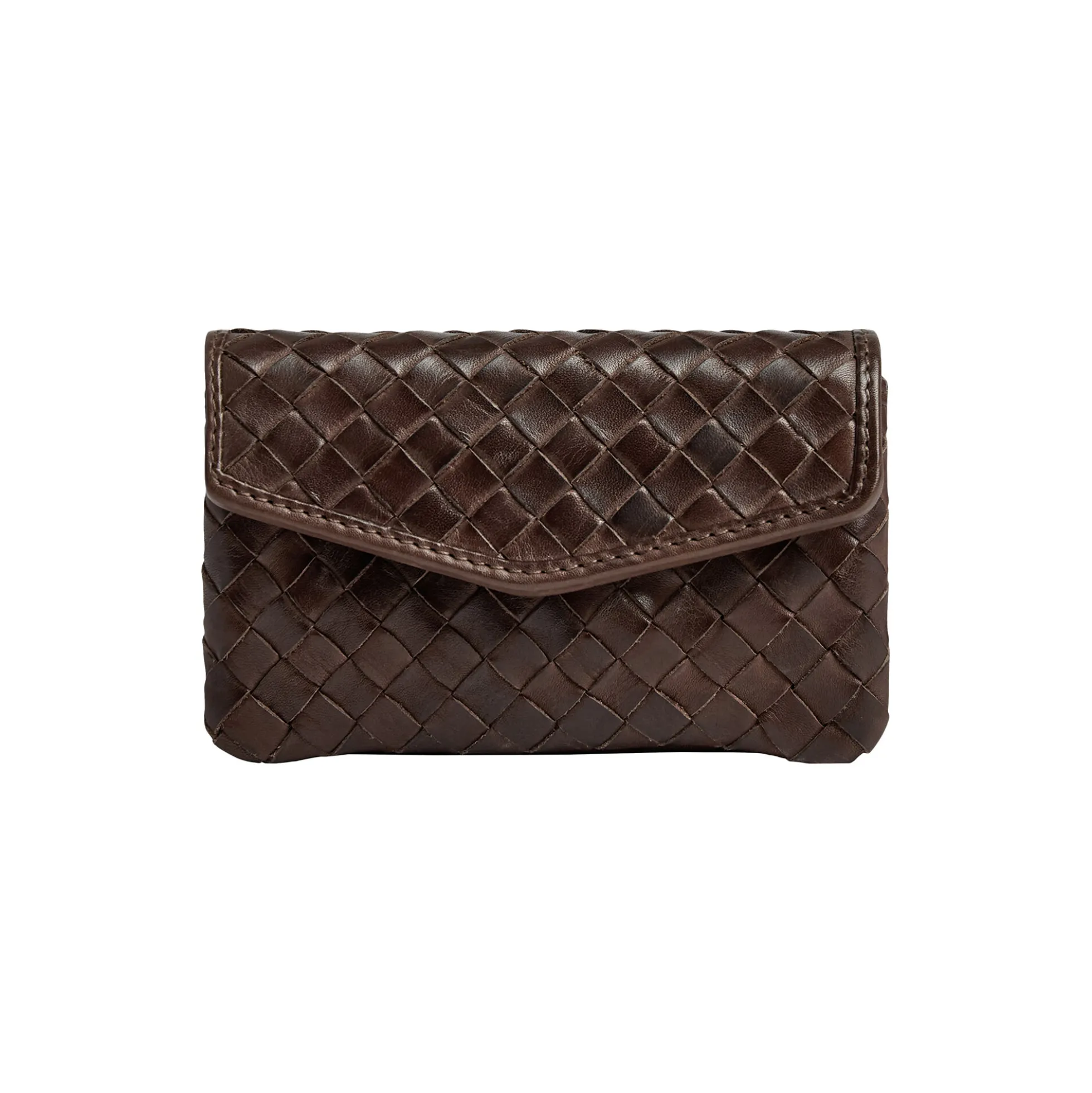 FaithMBG Coin Purse Weave, dark brown