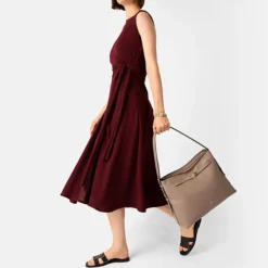 Farah Hobo Bag M, taupe