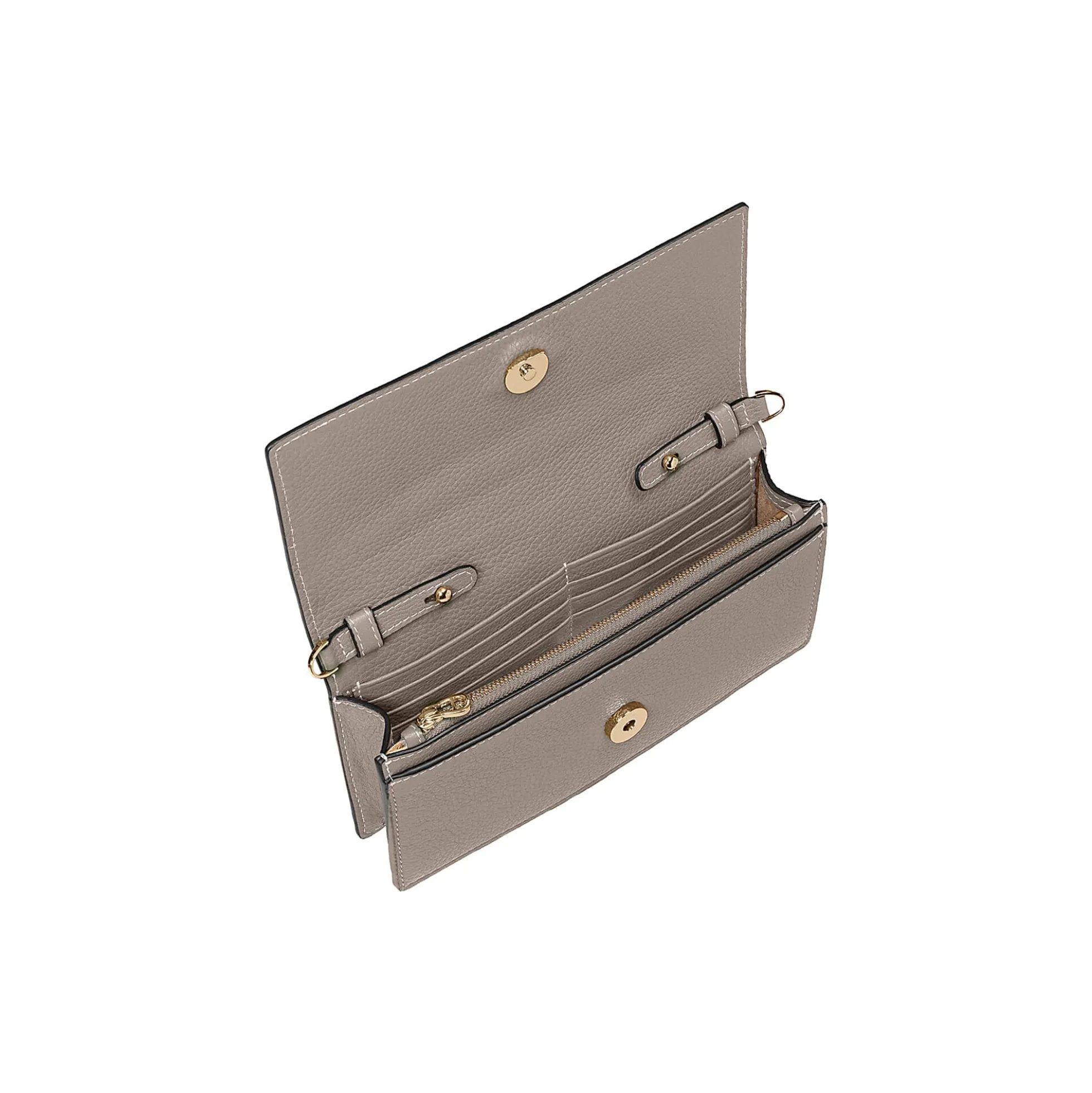 Farah Wallet on Leather Strap, taupe