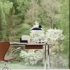 FH3605™ skrivebord med skuffe, walnut/chrome