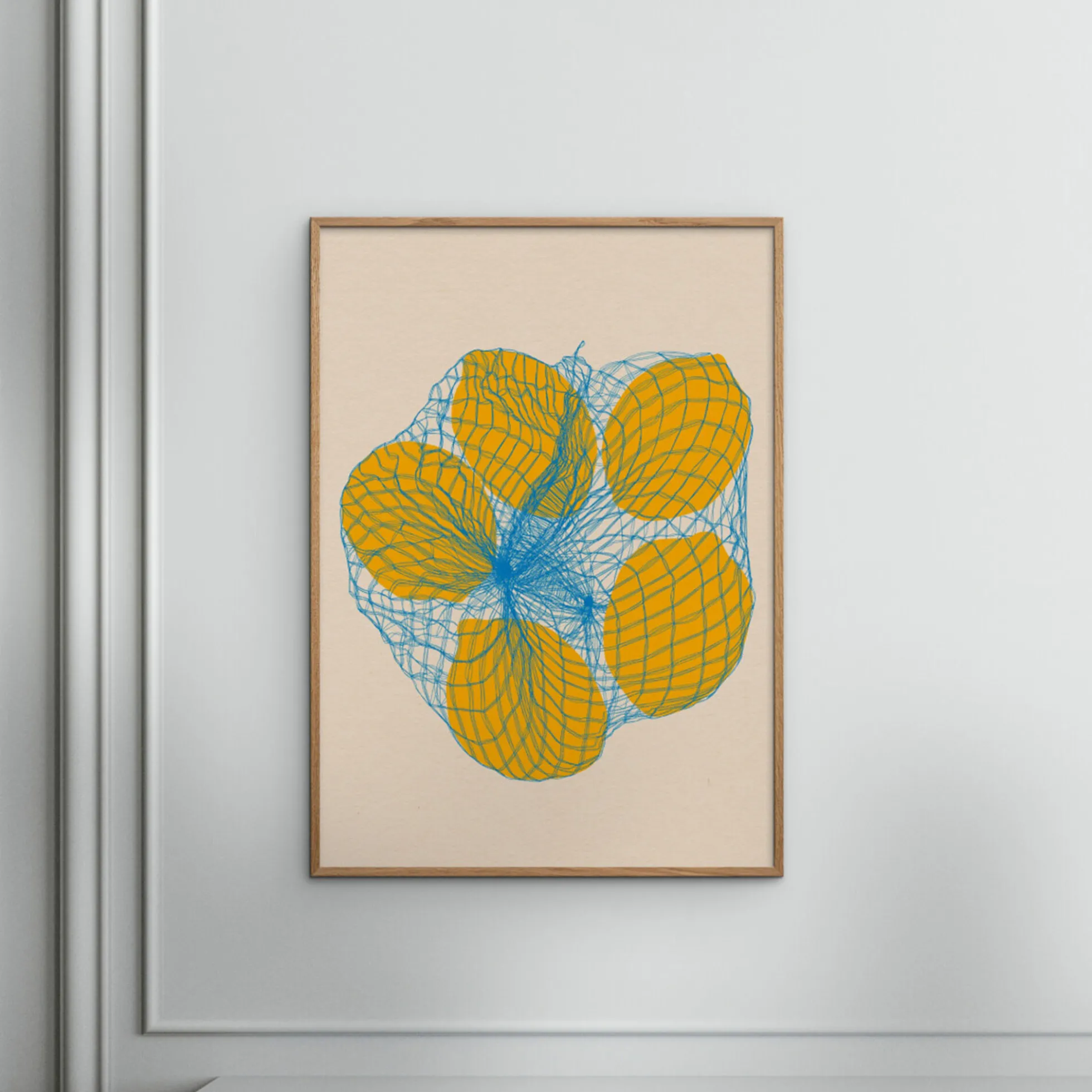 Five Lemons in a Net Bag