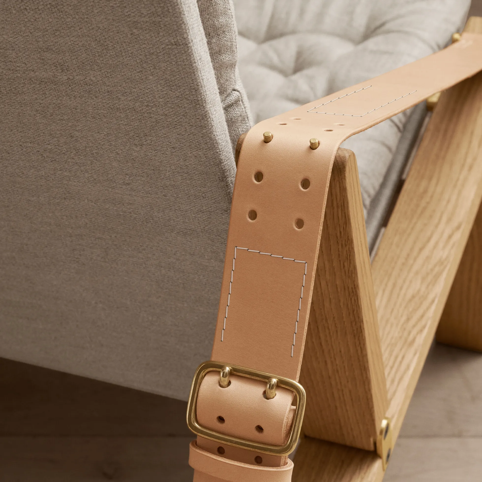 FK11 Plico loungestol, hvidolieret eg/natur