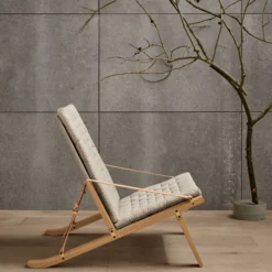 FK11 Plico loungestol, hvidolieret eg/natur
