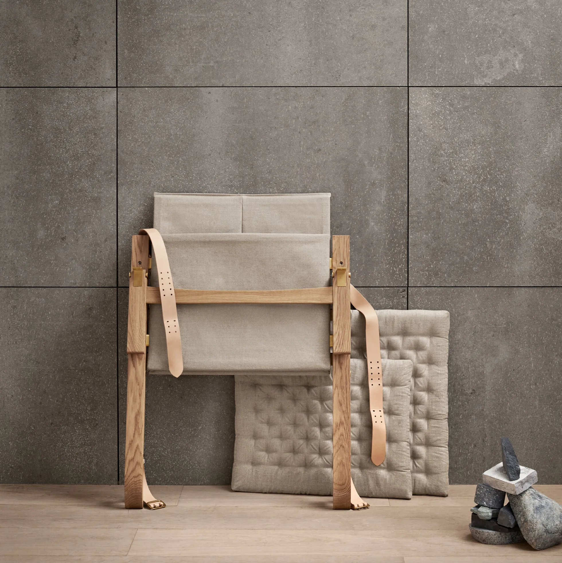 FK11 Plico loungestol, hvidolieret eg/natur