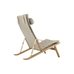 FK10 Plico loungestol, hvidolieret eg/natur