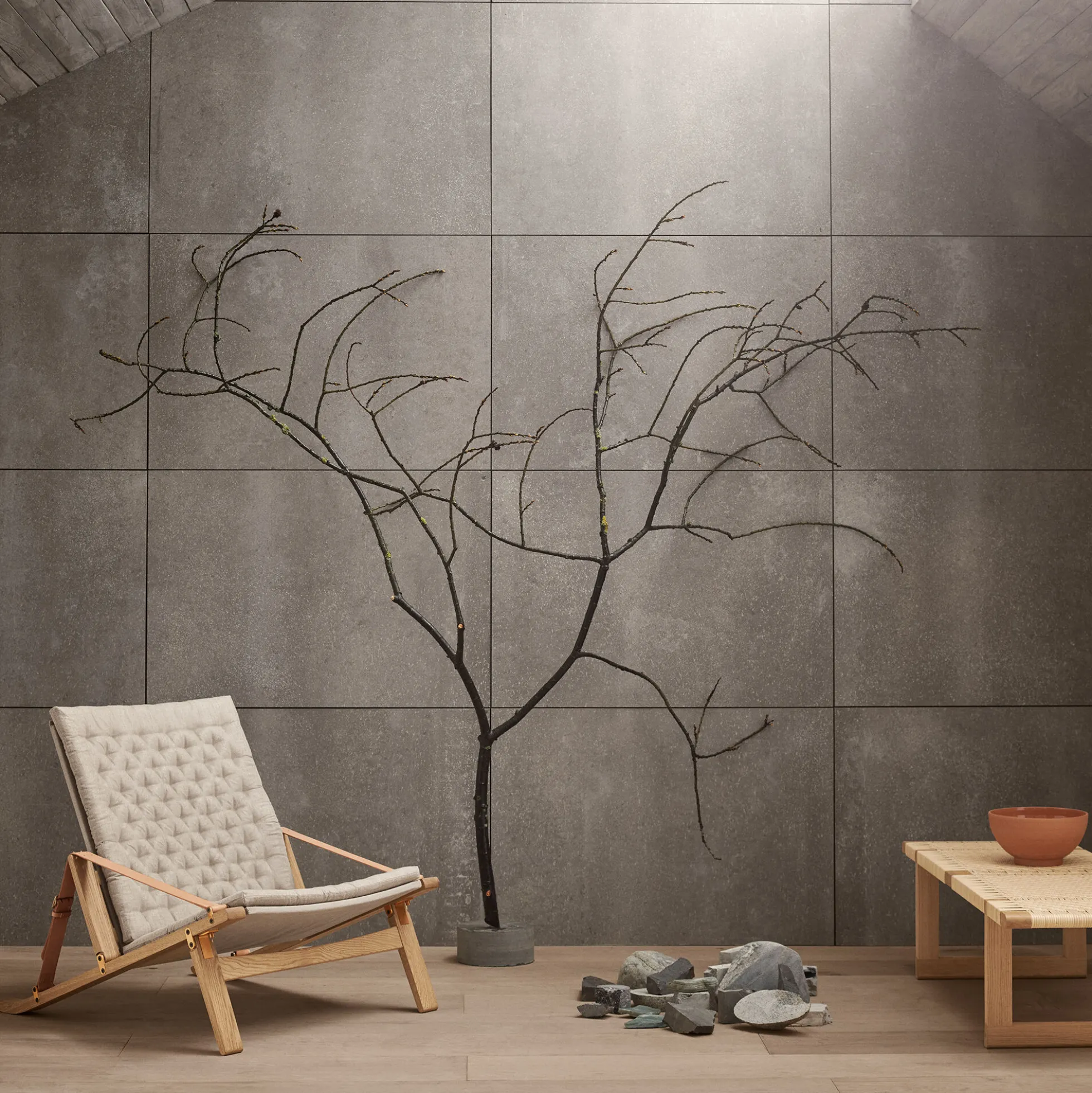 FK11 Plico loungestol, olieret eg/natur