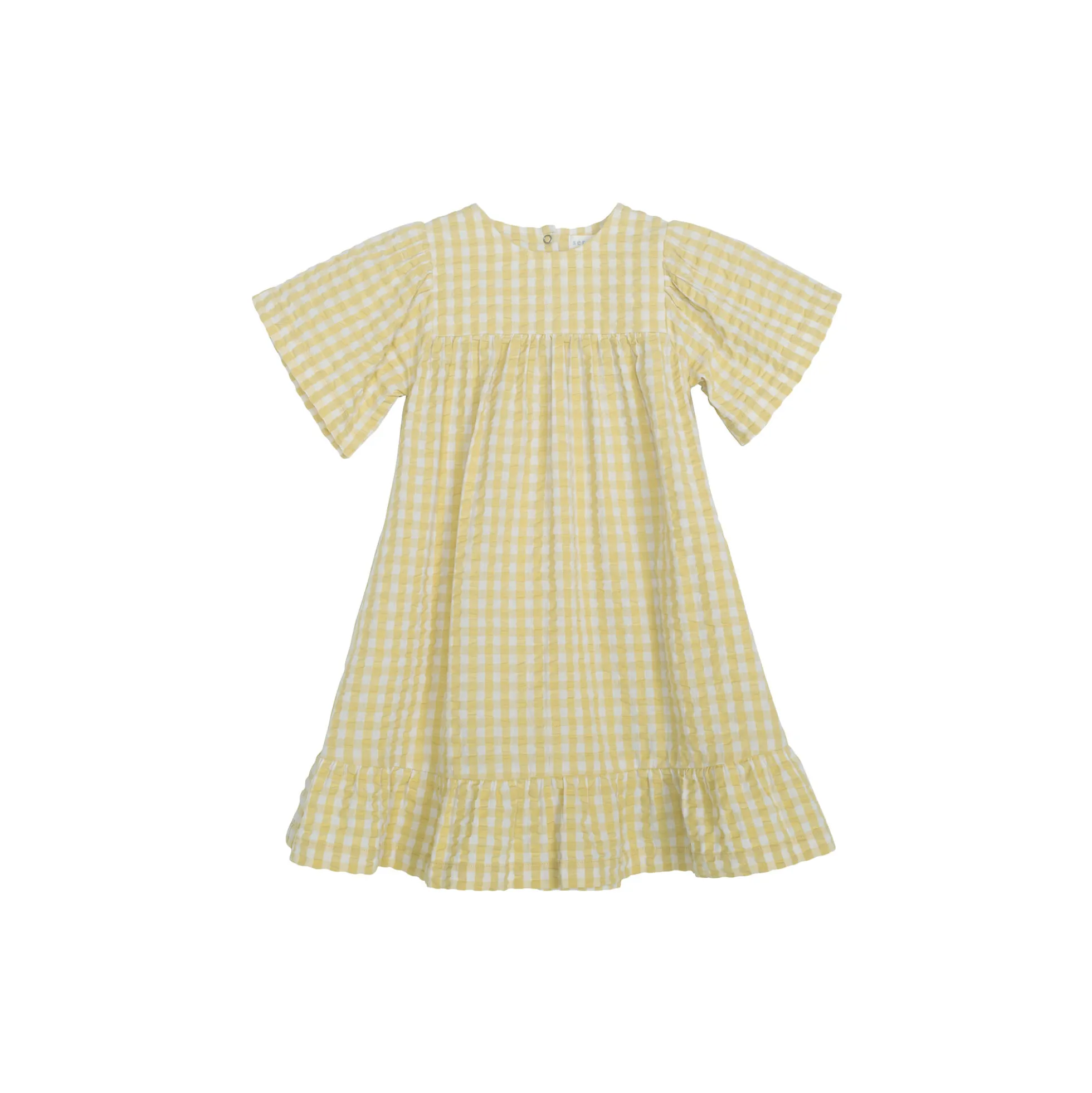 Flair Dress, lemon checks