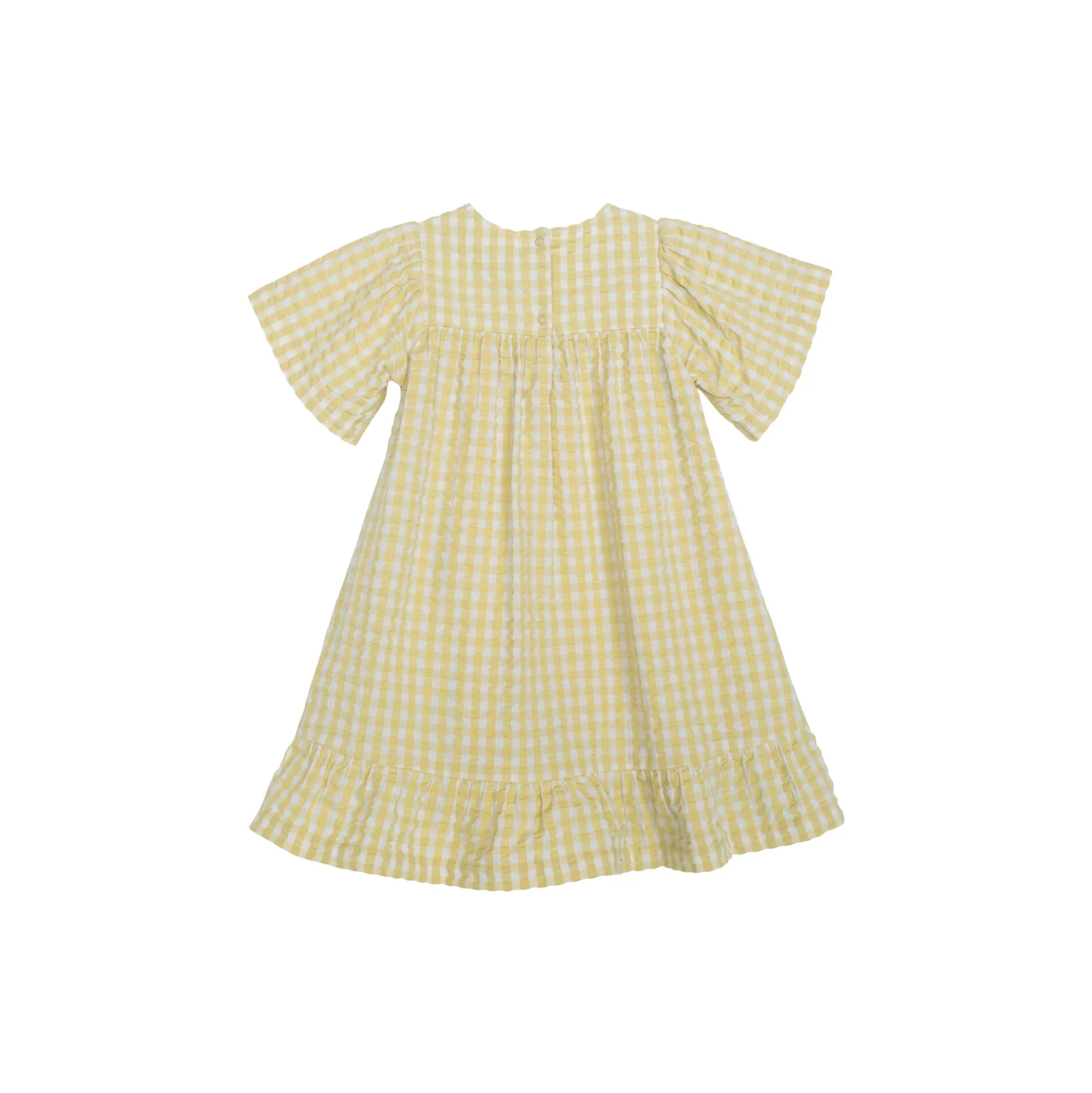 Flair Dress, lemon checks
