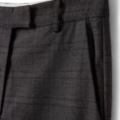 FLARISSW CHECKED FLARED TROUSERS, grey check