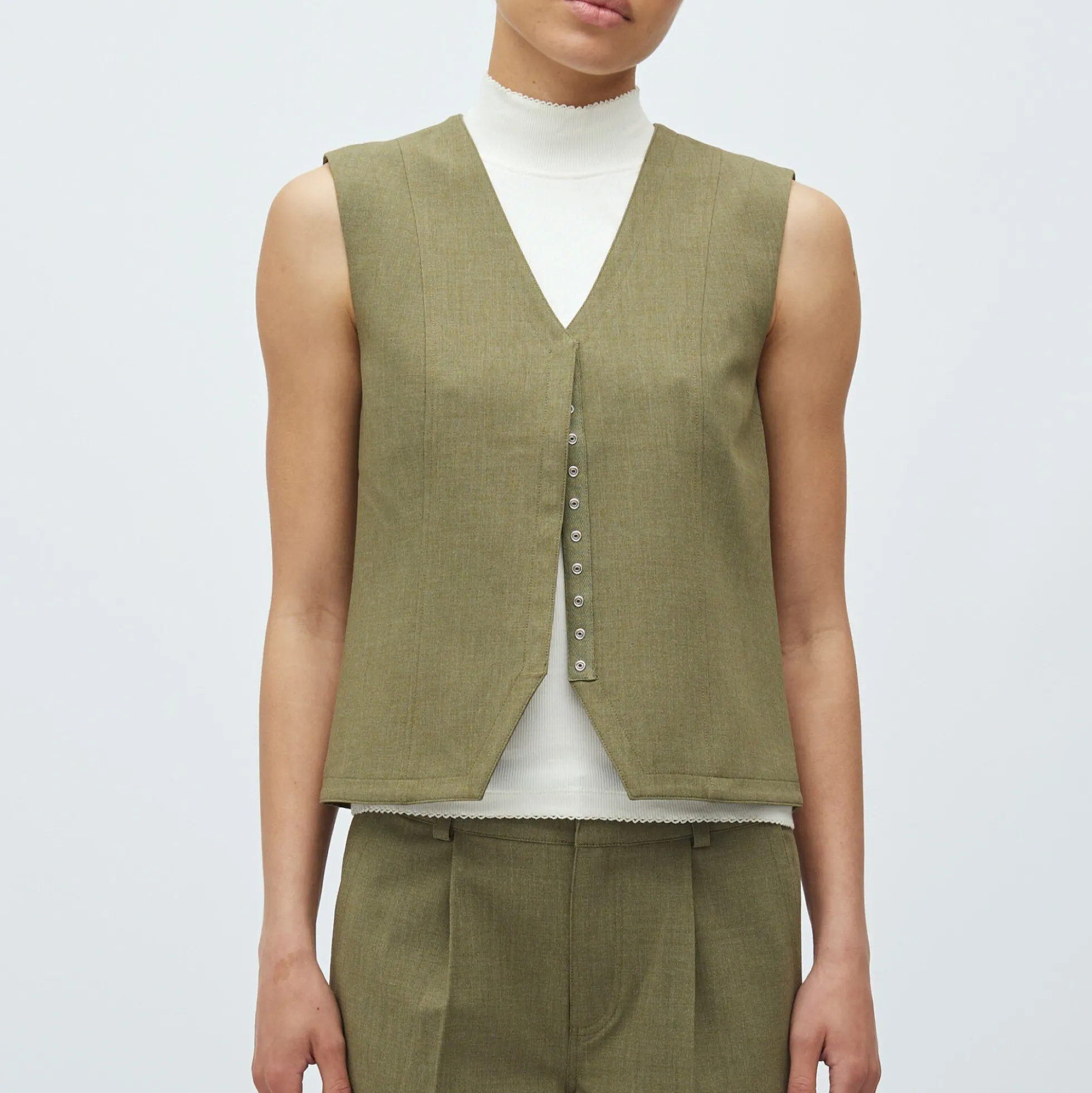 Flavina-M Blazer, dusty olive melange