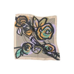 FLOWER POP Scarf, sand/black