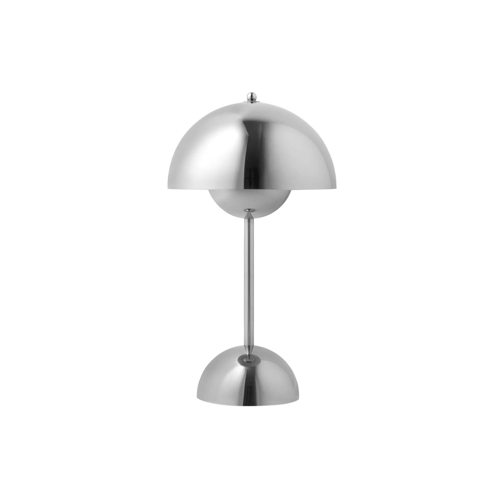 Flowerpot VP9 Portable Table Lamp, chrome-plated