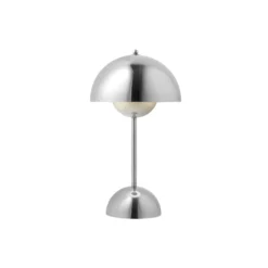 Flowerpot VP9 Portable Table Lamp, chrome-plated