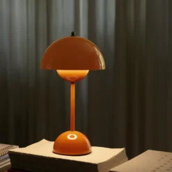 Flowerpot VP9 Portable Table Lamp, zesty orange