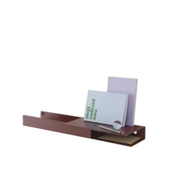 Folded Shelves Platform, deep red