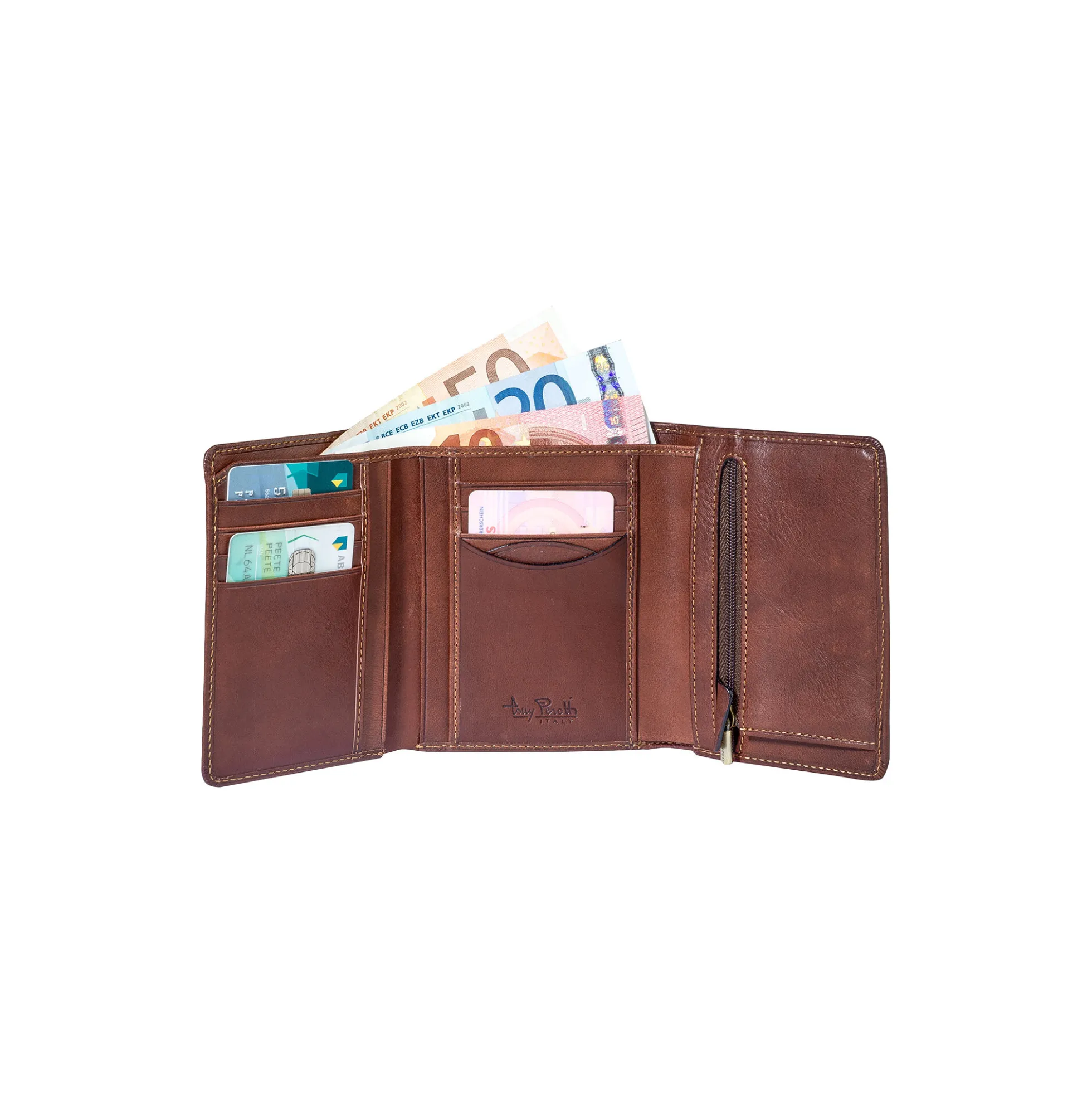 3 Fold Wallet, dark brown