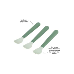 Foodie Easy-grip babyske 3-pak, green