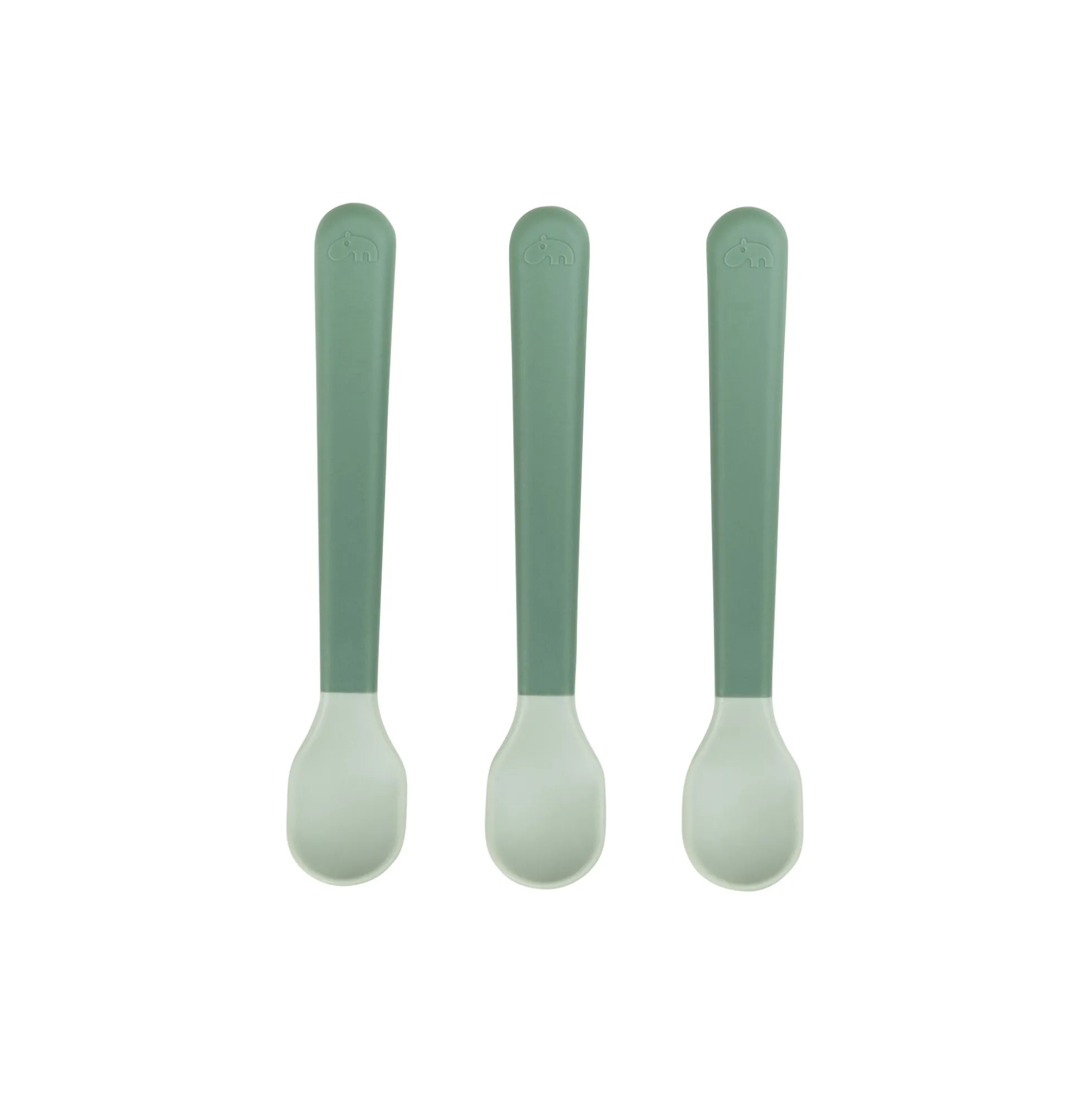 Foodie Easy-grip babyske 3-pak, green