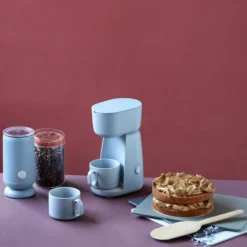 FOODIE elektrisk mælkeskummer, dusty blue