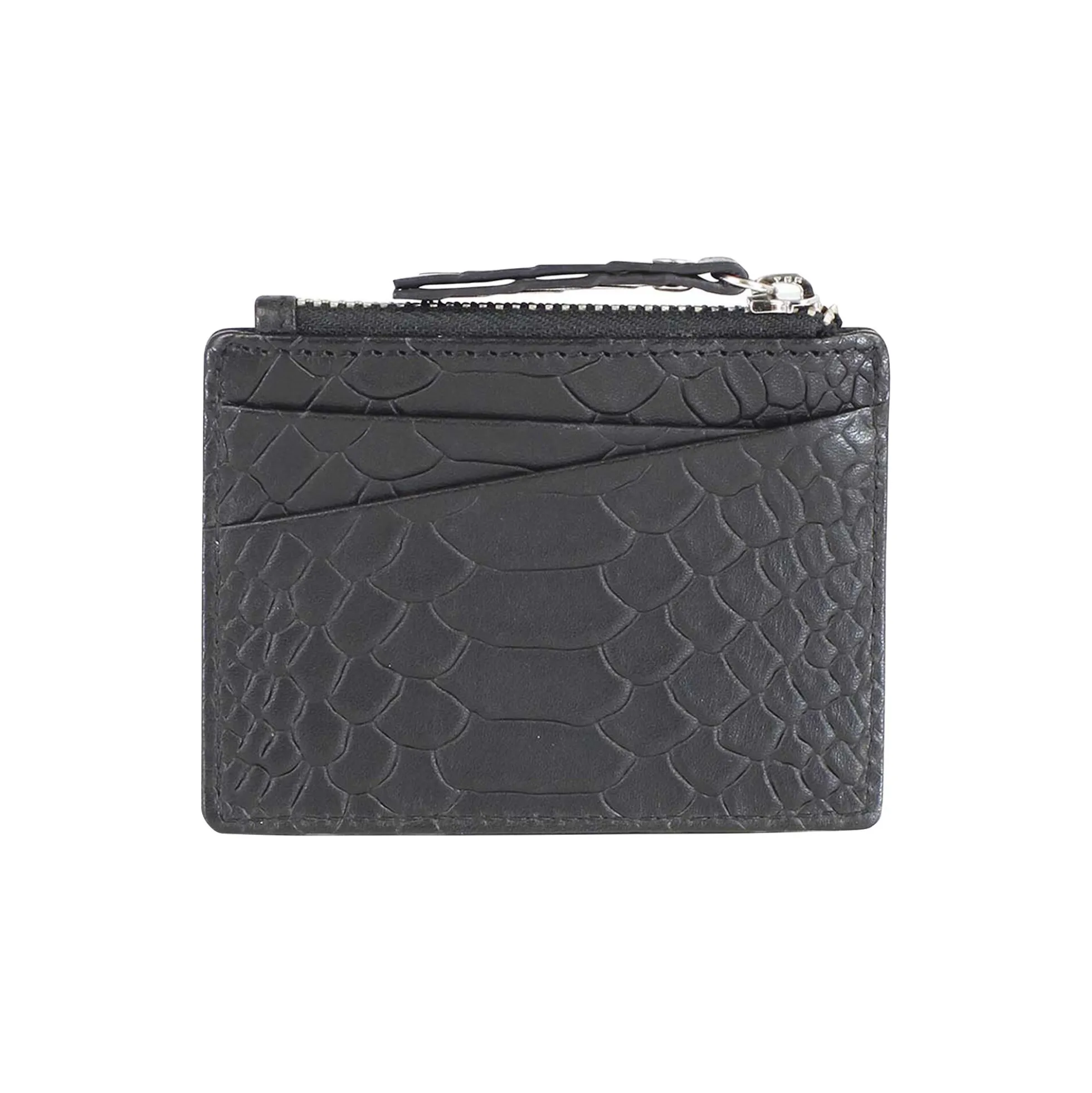 Frey Zip Card Holder, snake black