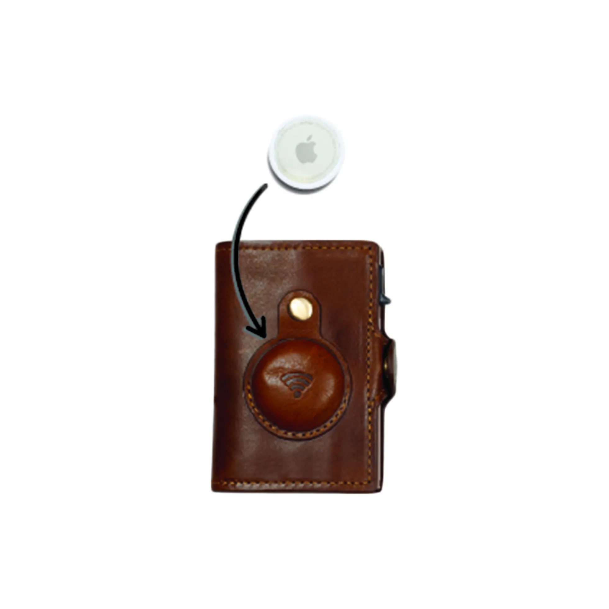 Furbo Cardholder For Air Tag, dark brown
