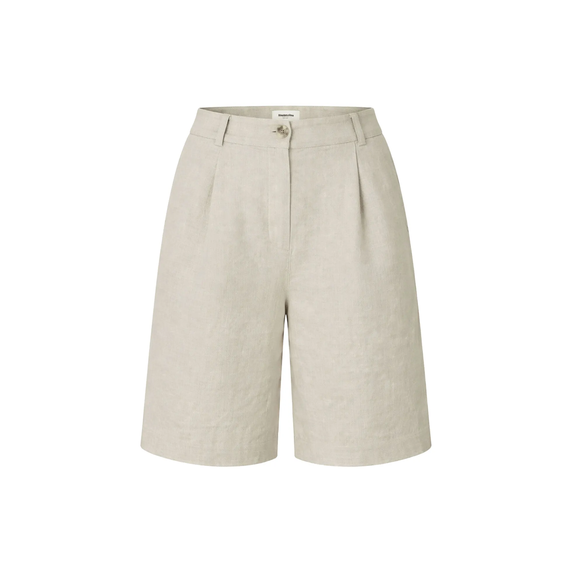 Galemd linen long shorts, beige melange