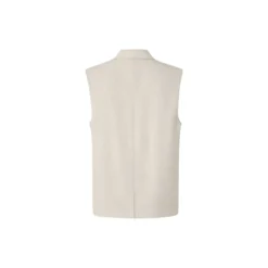 Galemd linen vest, beige melange