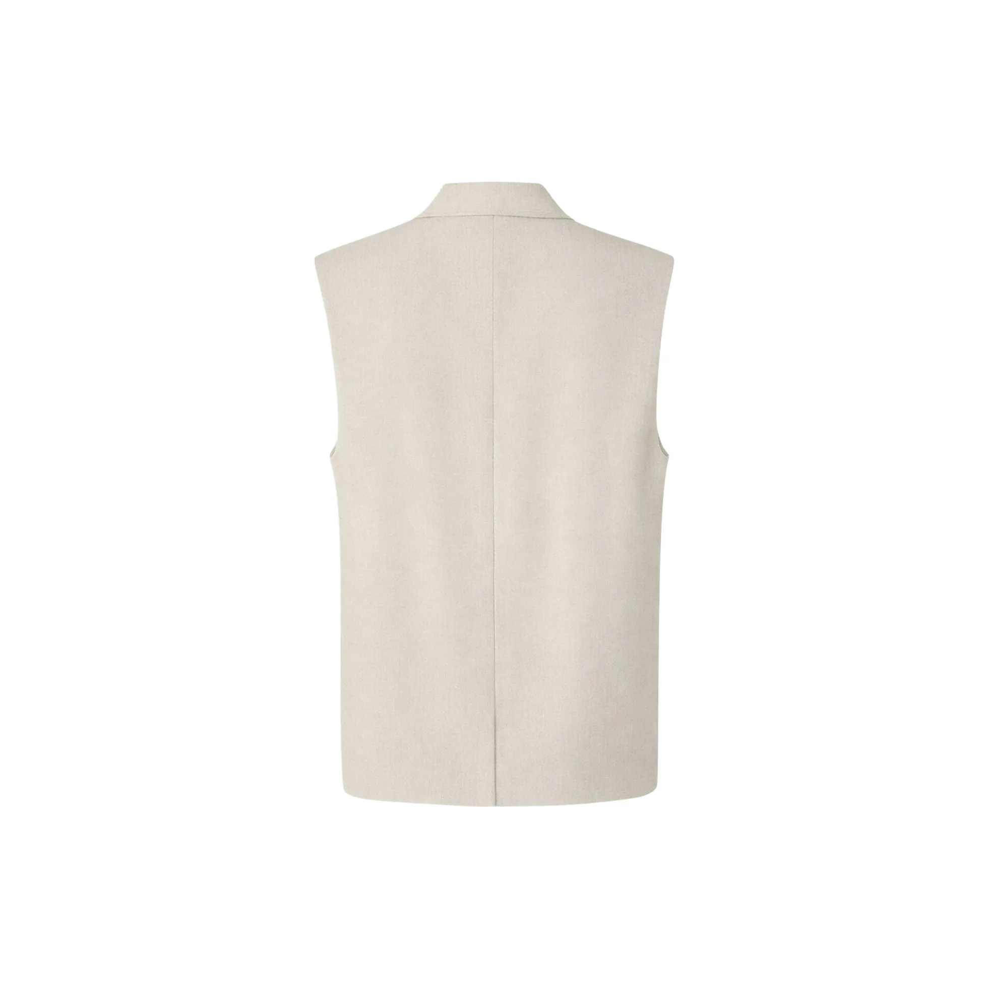 Galemd linen vest, beige melange